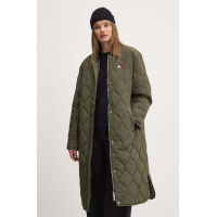 Tommy Hilfiger dlhá prešívaná bunda zelená Tommy Hilfiger dlhá prešívaná bunda zelená