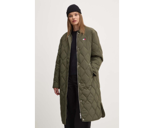 Tommy Hilfiger dlhá prešívaná bunda  zelená