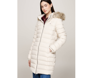 Dlhá dámska krémová bunda Tommy Hilfiger