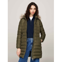 Dlhá dámska zelená bunda Tommy Hilfiger Dlhá dámska zelená bunda Tommy Hilfiger