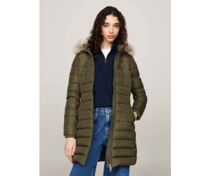 Dlhá dámska zelená bunda Tommy Hilfiger