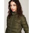 Dlhá dámska zelená bunda Tommy Hilfiger