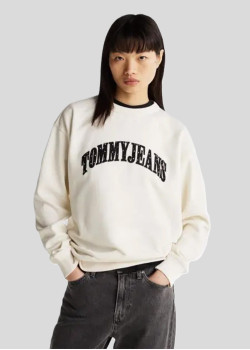 Dámska biela mikina bez kapucne Tommy Jeans