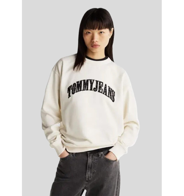 Dámska biela mikina bez kapucne Tommy Jeans