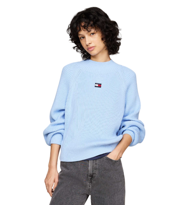 Tommy Jeans dámsky svetlo modrý pulóver Tommy Jeans dámsky svetlo modrý pulóver