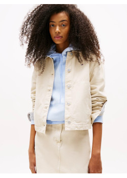 Tommy Jeans dámska denim bunda béžová