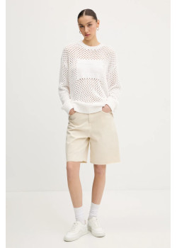 Tommy Jeans pletený Oversize pulóver biely