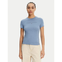 Tommy Jeans dámske tričko Slim Tonal Linear modré Tommy Jeans dámske tričko Slim Tonal Linear modré