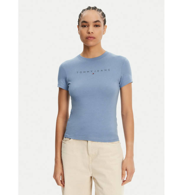 Tommy Jeans dámske tričko Slim Tonal Linear modré Tommy Jeans dámske tričko Slim Tonal Linear modré