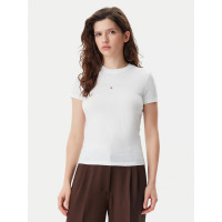 Tommy Jeans dámske tričko Slim Tonal Linear biele Tommy Jeans dámske tričko Slim Tonal Linear biele