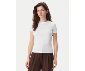 Tommy Jeans dámske tričko Slim Tonal Linear biele