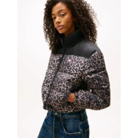 Tommy Jeans dámska páperová bunda s leopardím vzorom Tommy Jeans dámska páperová bunda s leopardím vzorom
