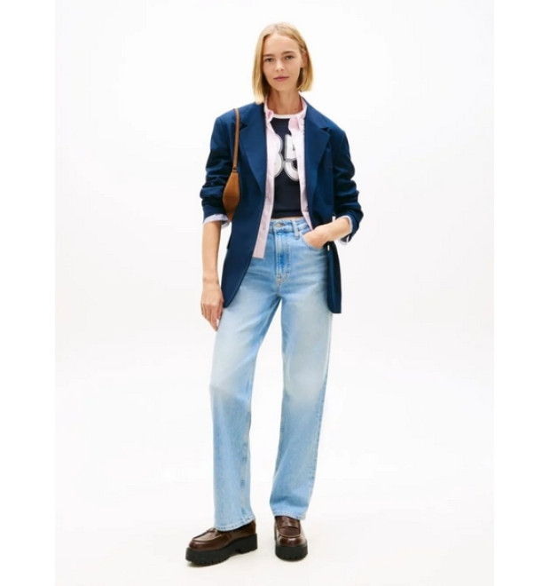 Tommy Jeans dámske džínsy rovné s vysokým pásom