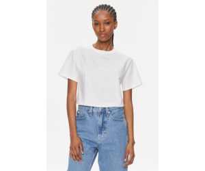 Dámske biele tričko s minimalistickým logom Calvin Klein