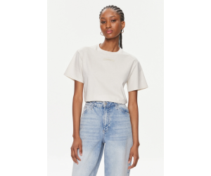 Dámske Écru tričko s minimalistickým logom Calvin Klein