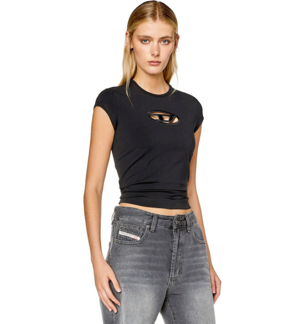 Dámsky čierny crop top Diesel