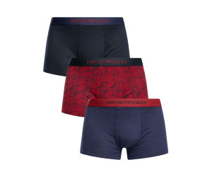 Pánske boxerky Emporio Armani 3Pack bordové/modré mix