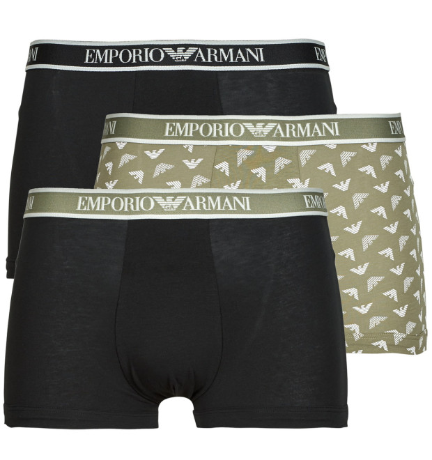 Emporio Armani pánske boxerky 3Pack zelená mix Emporio Armani pánske boxerky 3Pack zelená mix