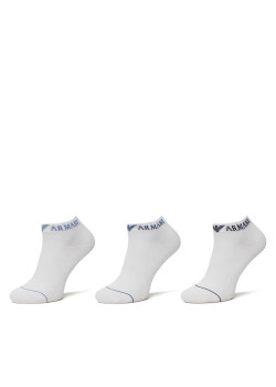Emporio Armani pánske členkové ponožky 3Pack biele