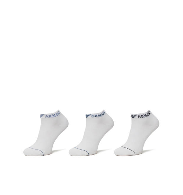 Emporio Armani pánske členkové ponožky 3Pack biele Emporio Armani pánske členkové ponožky 3Pack biele