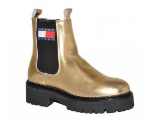 Dámske zlaté členkové čižmy Tommy Hilfiger