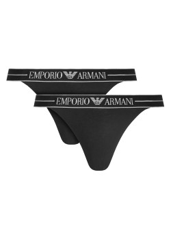 Emporio Armani tangá 2Pack čierne