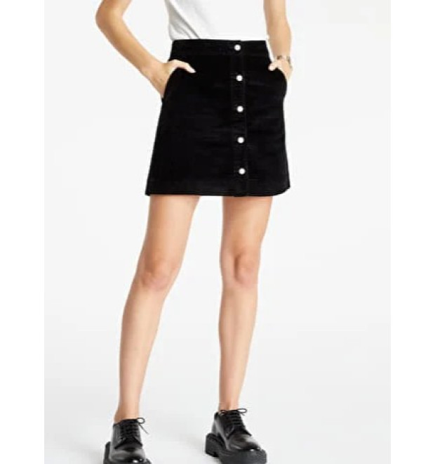 Calvin Klein Jeans menžestrová sukňa čierna Calvin Klein Jeans menžestrová sukňa čierna