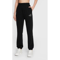 Dámske bavlnené tepláky Calvin Klein čierne Dámske bavlnené tepláky Calvin Klein čierne