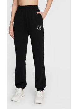 Dámske bavlnené tepláky Calvin Klein čierne