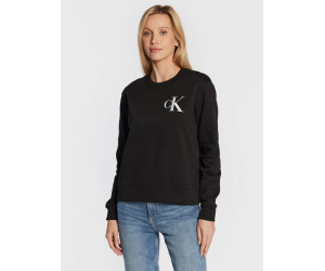 Dámska čierna mikina bez kapucne Calvin Klein
