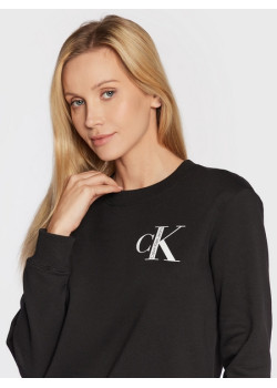 Dámska čierna mikina bez kapucne Calvin Klein