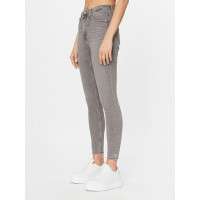 Calvin Klein Jeans Slim rifle s vysokým pásom sivé