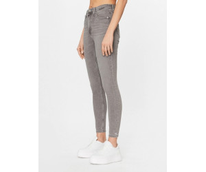 Calvin Klein Jeans Slim rifle s vysokým pásom sivé