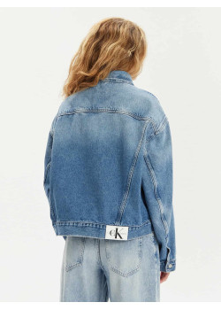Calvin Klein dámska rifľová bunda Boxy Fit modrá