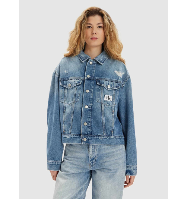 Calvin Klein dámska rifľová bunda Boxy Fit modrá Calvin Klein dámska rifľová bunda Boxy Fit modrá