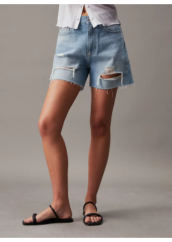 Rifľové šortky Calvin Klein Denim Mom