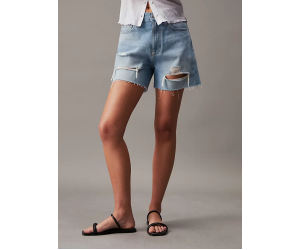 Rifľové šortky Calvin Klein Denim Mom