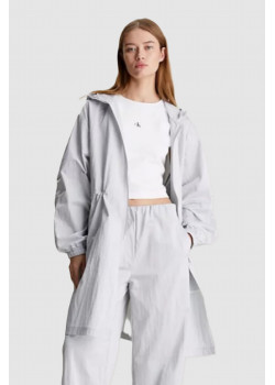 Dámska sivá predĺžená bunda Calvin Klein