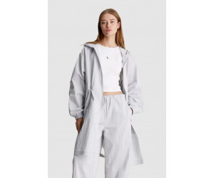 Dámska sivá predĺžená bunda Calvin Klein
