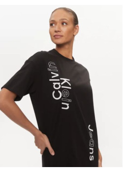 Čierne tričkové šaty Calvin Klein Jeans