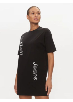 Čierne tričkové šaty Calvin Klein Jeans