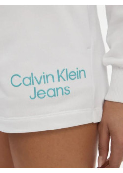 Dámske biele teplákové šortky Calvin Klein Jeans