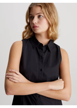 Dámske košeľové šaty Calvin Klein-čierne