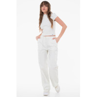 Dámske bavlnené cargo nohavice Calvin Klein Dámske bavlnené cargo nohavice Calvin Klein