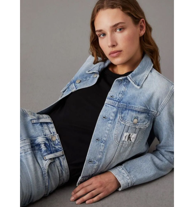 Džínsová krátka oversize bunda Calvin Klein Džínsová krátka oversize bunda Calvin Klein