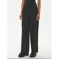 Dámske voľné elegantné nohavice Calvin Klein-čierne Dámske voľné elegantné nohavice Calvin Klein-čierne