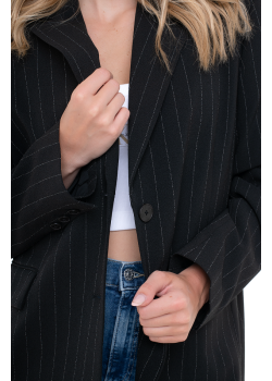 Dámske čierne prúžkované sako Calvin Klein