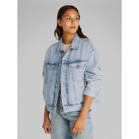 Calvin Klein Jeans dámska rifľová bunda Boxy modrá