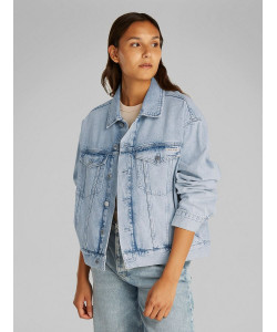 Calvin Klein Jeans dámska rifľová bunda Boxy modrá