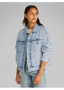 Calvin Klein Jeans dámska rifľová bunda Boxy modrá